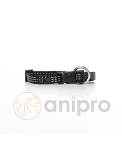 anipro Sport+ нашийник лента със светлоотразителни нишки 20мм/40-55см  черен