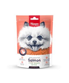 Wanpy Salmon Fish Shape Bites 100 г - премиум клас хапки със сьомга, печено на фурна