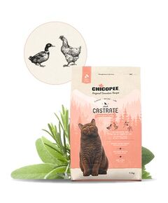 Храна за котка Chicopee Classic Nature Line Castrate със свежо птиче месо за кастрирани, 15 кг