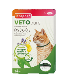 Beaphar Veto Pure Cat - репелентен нашийник против паразити за котки