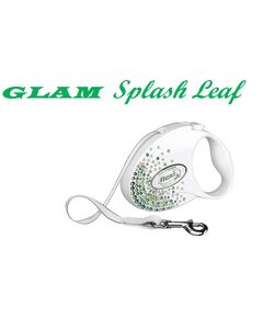 flexi GLAM Splash Leaf S - 3м лента, до 12кг - цвят бял