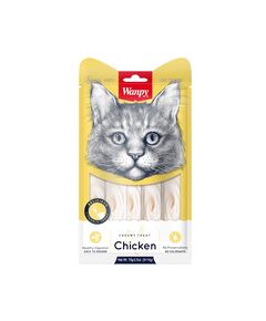 Wanpy Creamy Chicken 5 x 14 г - премиум клас кремообразно лакомство за котки с пиле, 5 порции