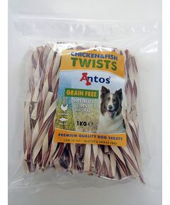 Antos Twists Chicken D`light ленти с пиле и риба, 1кг