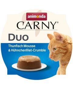 Carny Duo Adult Tuna Mousse & Chicken Filet Crumble 70 g - лакомство за котки с риба тон и пилешко