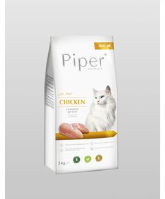 Piper Cat Chicken - гранулирана храна с прясно пилешко, 3 кг