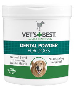 Vet's Best Dental Powder Dog 90гр дентална пудра за кучета с водорасли и Спирулина