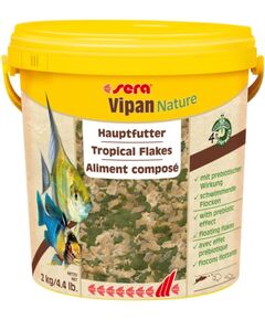 sera Vipan Nature large flakes 21000 мл, 4 кг - натурална храна за всички рибки