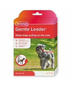 Beaphar Gentle Leader повод срещу дърпане за куче, червен, дребни породи