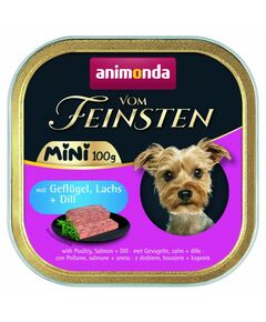 Vom Feinsten Mini Dog за дребни породи кучета с птиче, сьомга и копър, 100 гр