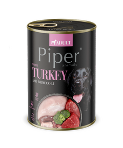 Piper Adult Dog – консервирана храна за кучета с пуйка и броколи, 400 г