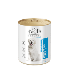 4Vets Dog Natural консервирана храна за кучета с агнешко, 800 г