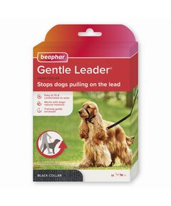 Beaphar Gentle Leader повод срещу дърпане за куче, черен, средни породи