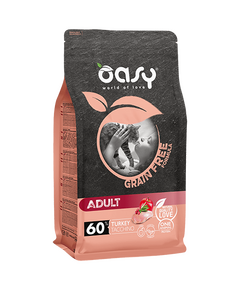 Oasy Dry Cat Grain Free Adult-суха храна за котки, Пуйка, 7.5 кг