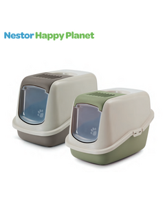 Кот. тоалетна Nestor Happy Planet 56x39x38.5 см, мока/сиво