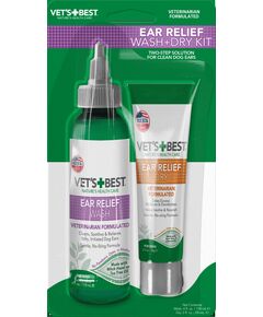 Vet's Best Ear Relief Kit комплект за почистване на уши куче, 236 мл