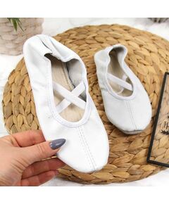 Leather ballet shoes with white elastic bands Jr Nazo, Пол: Kids, Размер: 34