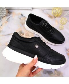 Black Vinceza W JAN131 platform sports shoes