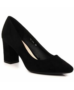 Suede pumps on the post Sergio Leone W SK403A black