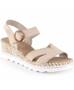 Comfortable wedge sandals Rieker W RKR595, beige