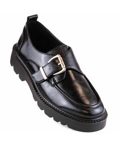 Platform shoes with a buckle Vinceza W JAN237A, black