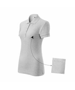 Malfini Cotton polo shirt W MLI-21303 light gray melange, Пол: Women, Размер: 2XL