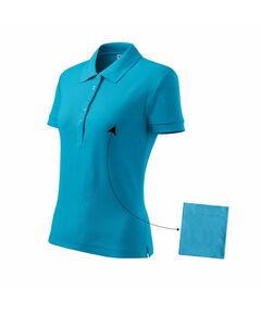 Malfini Cotton polo shirt W MLI-21344 turquoise, Пол: Women, Размер: 2XL