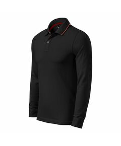 Malfini Contrast Stripe LS M MLI-25801 polo shirt black