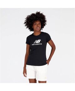 New Balance Essentials Stacked Logo CO BK T-shirt W WT31546BK, Пол: Women, Размер: s