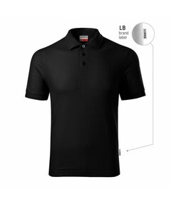 Malfini Reserve M MLI-R22LB polo shirt, black, Пол: Men, Размер: 2XL