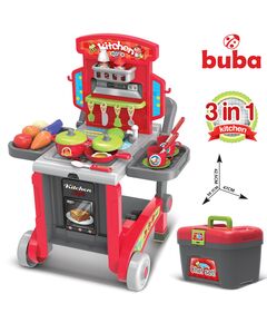 Детска кухня Buba Little Chef 008-930, Куфар, Червен