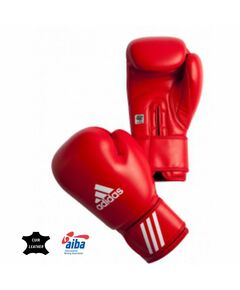 Adidas boxing gloves with AIBA approval red