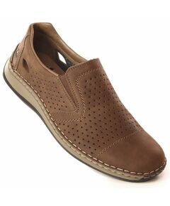 Leather openwork shoes Rieker M RKR198A brown