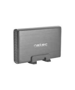 Кутия за твърд диск, Natec EXTERNAL HDD/SSD ENCLOSURE RHINO SATA 3.5" USB 3.0 ALUMINUM Black