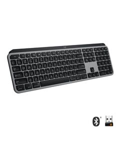 Клавиатура, Logitech MX Keys for Mac Advanced Wireless Illuminated Keyboard - SPACE GREY - US INTL - 2.4GHZ/BT - N/A - EMEA