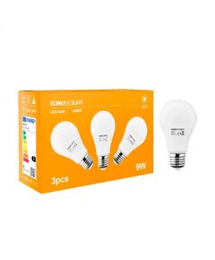 LED Крушка Bonus light 9W /Е27/230V/50HZ 4000K - 3 броя