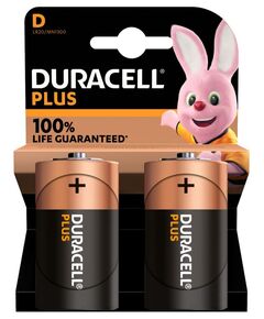 Батерии Duracell Plus MN1300 D 2бр. блистер