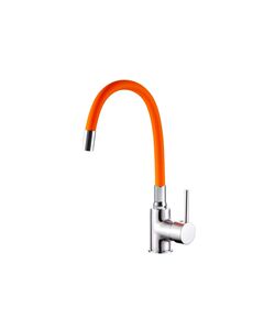 Едноръкохватков смесител за кухня Cascada Classic Orange с гъвкава тръба 