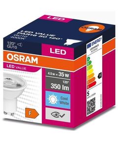 LED крушка OSRAM PAR16 4,5W, 120°, 350lm, 230V, 4000K, GU10