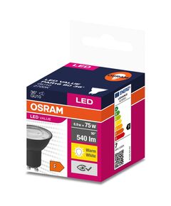 LED крушка с черно тяло OSRAM PAR16 6,9W 36°, 550lm, 2700K, GU10