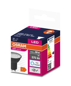 LED крушка с черно тяло OSRAM PAR16 6,9W 36°, 550lm, 4000K, GU10