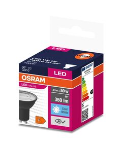 LED крушка с черно тяло OSRAM PAR16 4,2W 36°, 350lm, 4000K, GU10