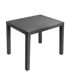 Градинска правоъгълна маса  Ipae-Progarden Poker PVC - Bianko 78 x 65 x 72см, Anthracite, POK028