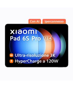 Xiaomi Pad 6S Pro Qualcomm Snapdragon 256 GB 31,5 см (12.4") 8 GB Wi-Fi 7 (802.11be) Графит, Сив 