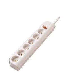 Belkin E-Series 6 Socket, 1-Metre SurgeStrip Бяла 6 Изход(и) за променлив ток 230 V 1 м