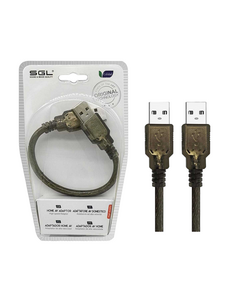 Адаптер за преходник USB 2.0 - AA-01 - USB-A мъжки/мъжки - 20см - 098135