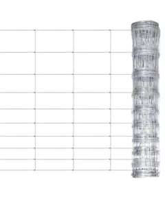 Градинска ограда, поцинкована стомана, 50x1,2 м, сребриста