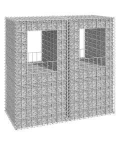 Габионна кошница стълб, 2 бр, 50x50x100 cм, желязо