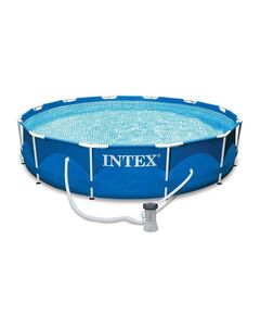 Сглобяем басейн INTEX с конструкция и филтърна помпа, 366 х 76см.