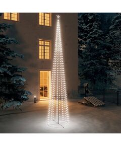 Коледна елха конус, 752 LED студено бяло, декорация, 160x500 см