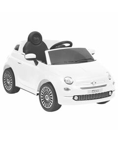 Детска електрическа кола Fiat 500, бяла, Цвят: Бял